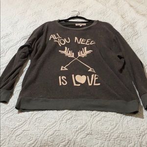 All you Need is love Wildfox Sweatshirt